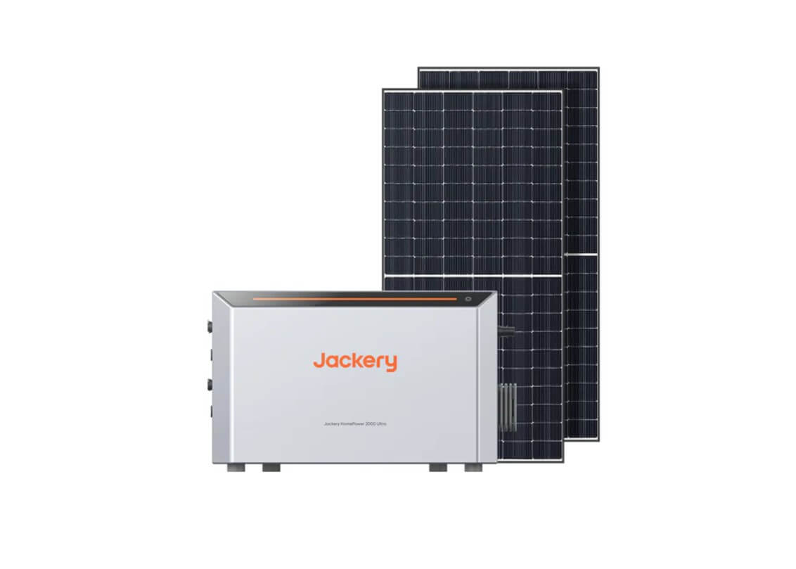 Jackery HomePower 2000 mit 2 Solarmodulen