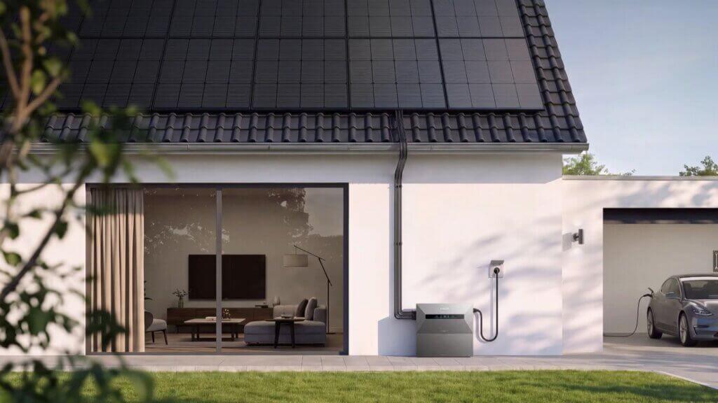 Photovoltaik Speicher Anker Solarbank Max Einfamilienhaus E-Auto
